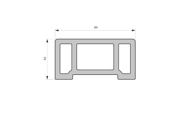 Поручень ограждений Экодекинг Техно 89х42х3000 Венге