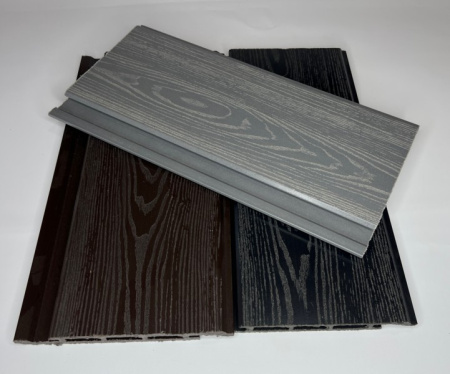 Фасадная доска (Сайдинг) Экодекинг Титан 160х17x4000 Антрацит