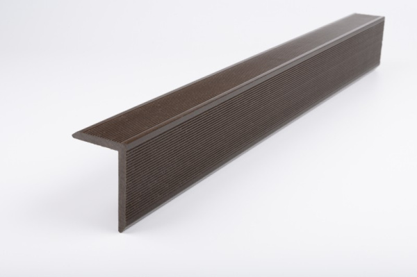 Угол торцевой Экодекинг Титан 60х40х3000 Шоколад